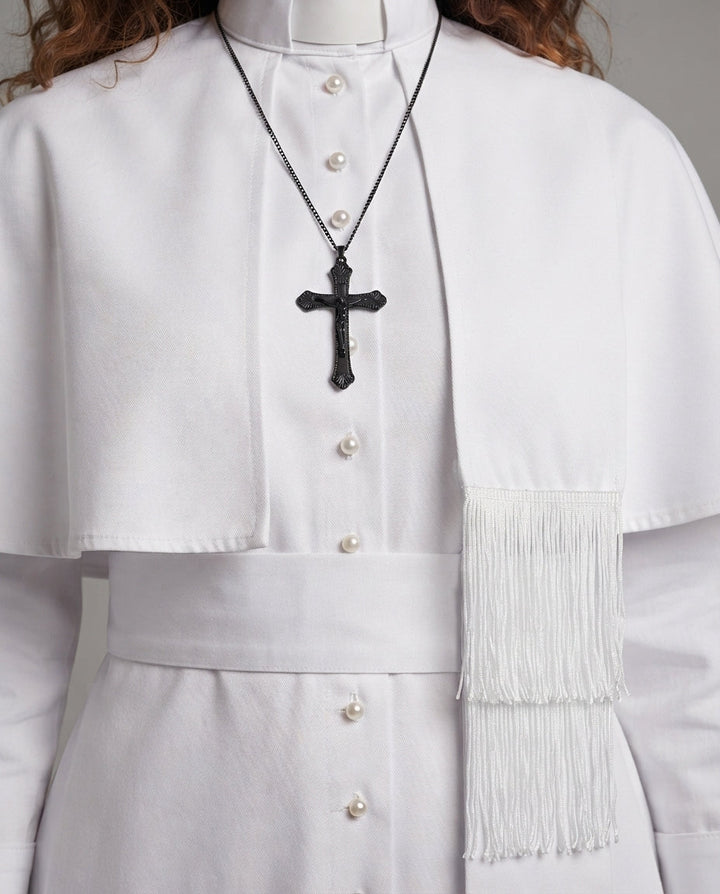 Damen Liturgisches Gewand mit eleganter Kragenpartie und stylischem Umhang Echo Archiv