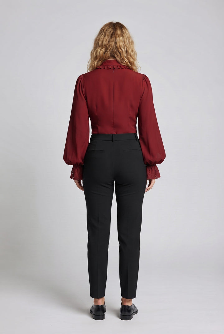 Damen Rüschbluse mit elegantem Kragenbereich Echo Archiv