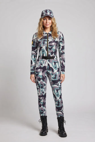 Damen Camo-Design Overall mit Reißverschluss Echo Archiv