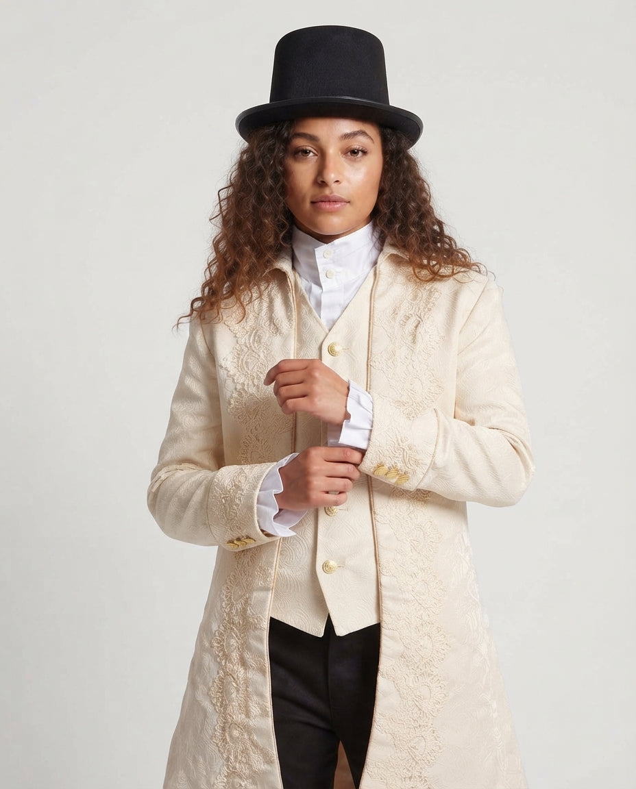 Damen elegante Frackjacke mit kunstvollen Verzierungen Echo Archiv