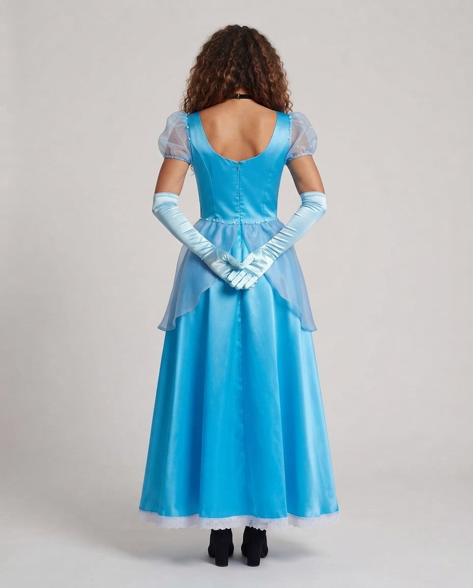 Damen märchenhaftes Ballkleid mit elegantem Überrock Echo Archiv