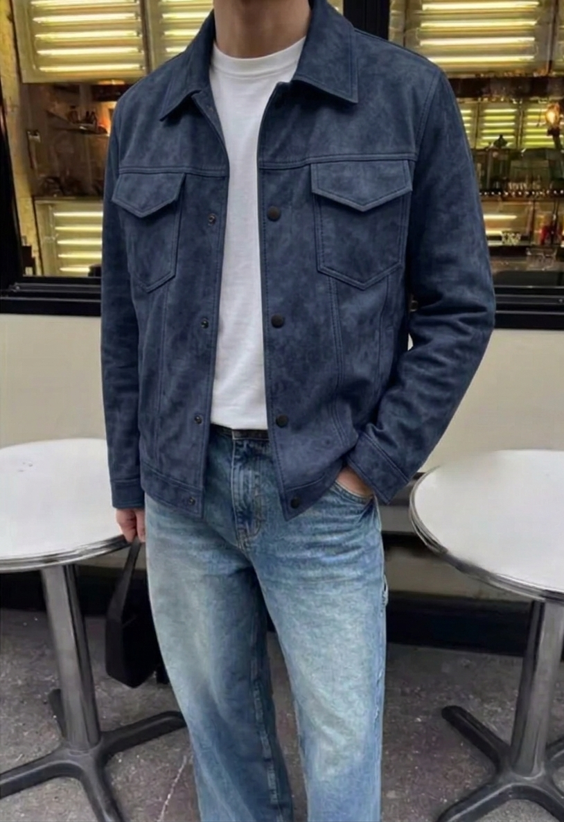 Vintage-Wildlederjacke – Célinea