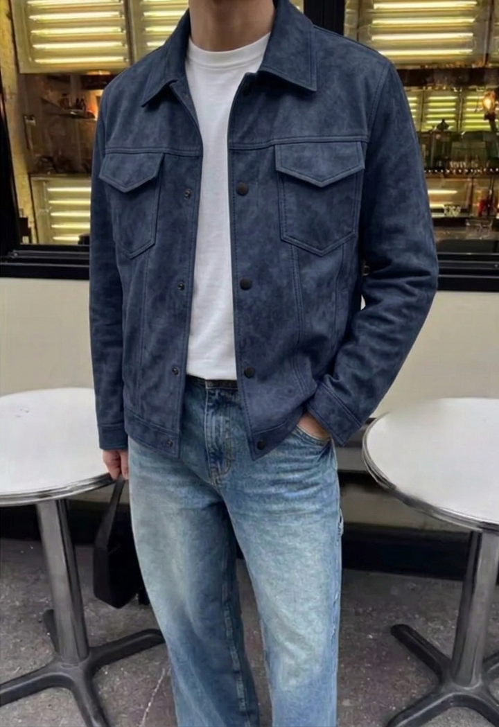 Vintage-Wildlederjacke – Célinea