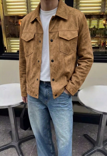 Vintage-Wildlederjacke – Célinea