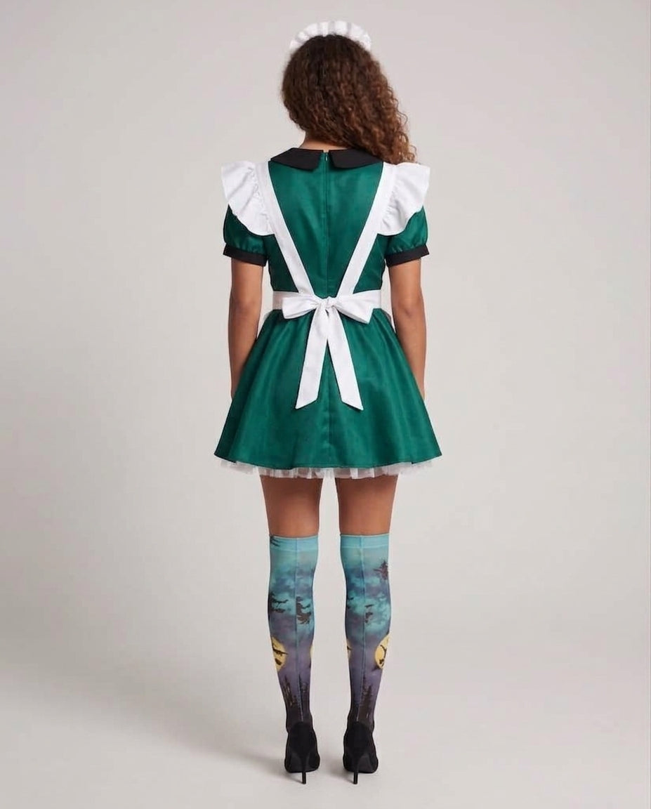 Damen Halloween-Kostüm mit verspielt-designter Schürze und eleganten Details Echo Archiv