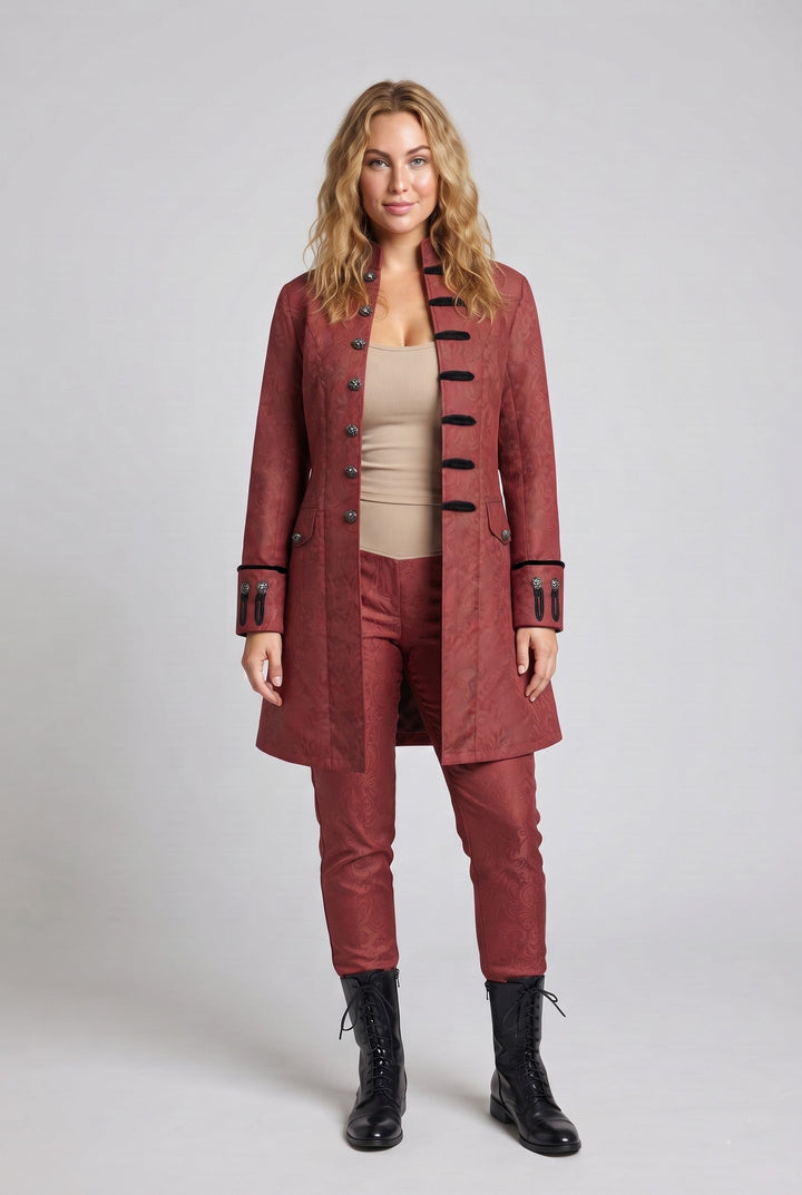 Damen stilvolles, elegantes Weste mit luxuriösen Verzierungen und asymmetrischem Schnitt Echo Archiv