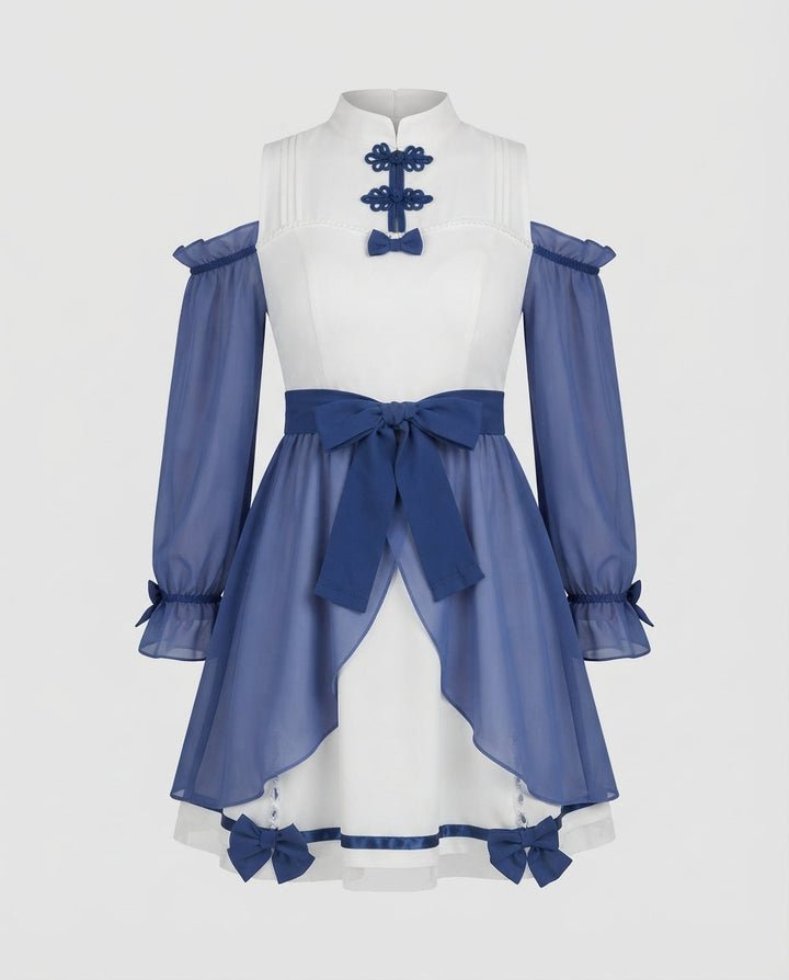 Damen Verspieltes Kleid mit Rüschendetails Echo Archiv