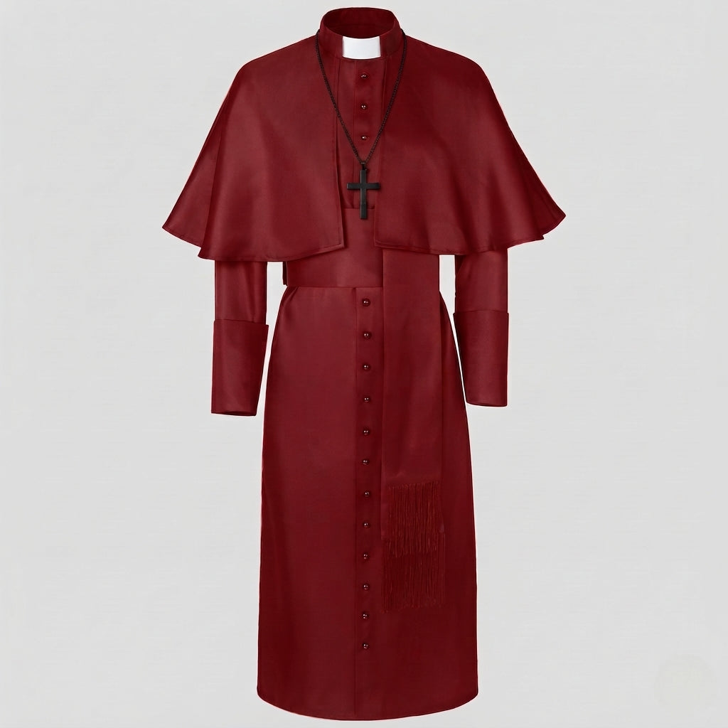 Damen Liturgisches Gewand mit eleganter Kragenpartie und stylischem Umhang Echo Archiv