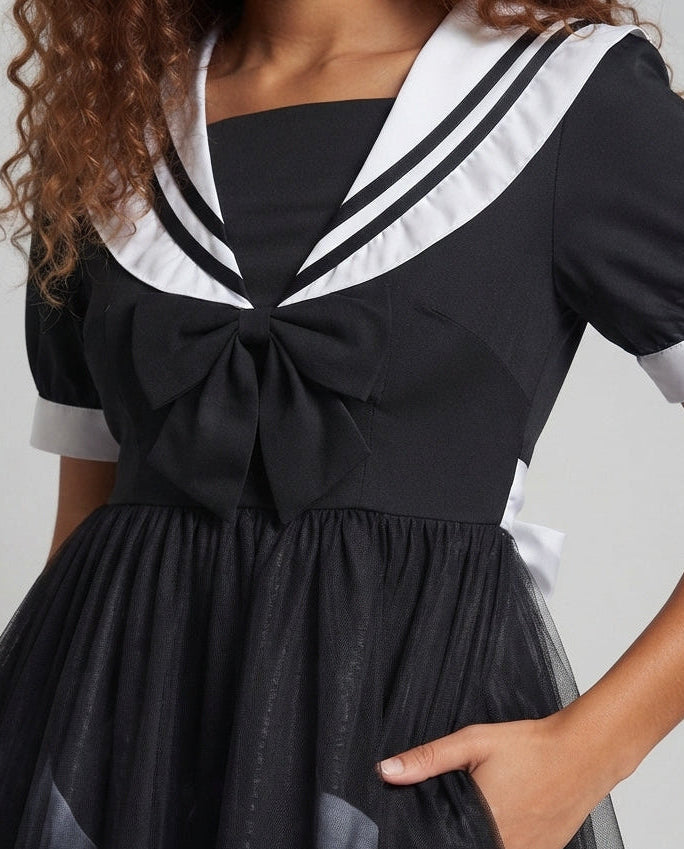 Damen Verspielt romantisches Kleid mit Schleifen und Rüschen Echo Archiv