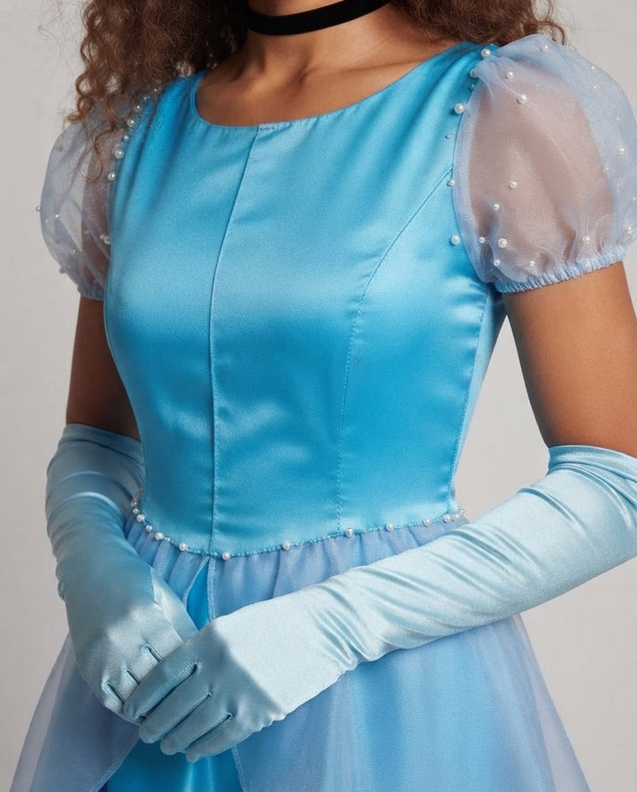 Damen märchenhaftes Ballkleid mit elegantem Überrock Echo Archiv