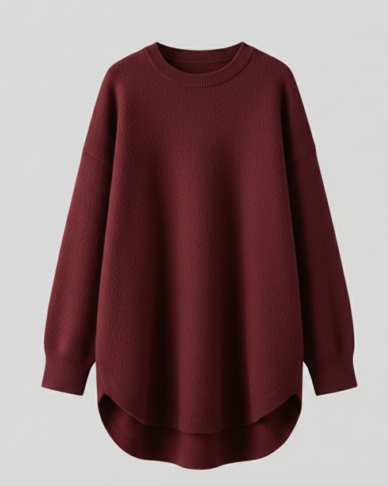 Echoarchiv | Pullover - Damen Herbst Mid-Length Oversized Pullover