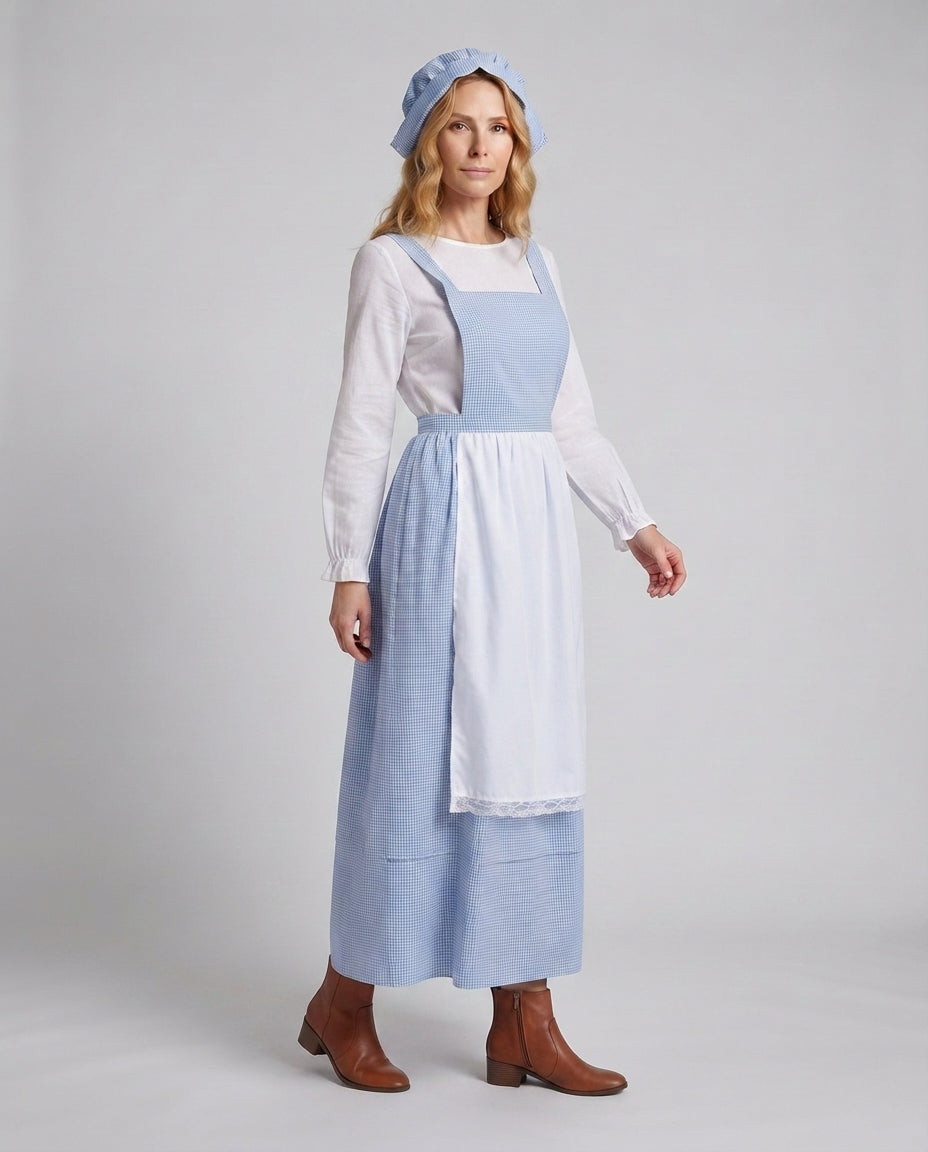Damen traditionelles Landhauskostüm mit festlicher Schürze und Häubchen – Élara