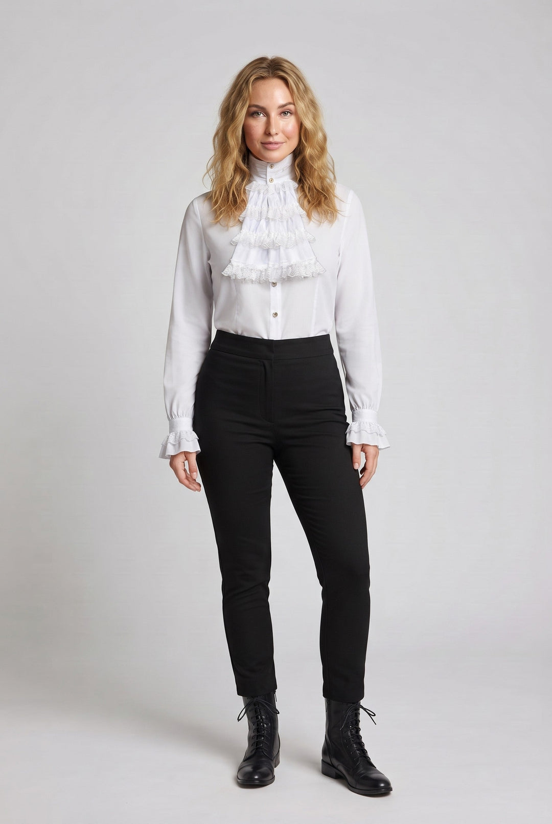 Damen Rüschenshirt mit elegantem Kragen Echo Archiv