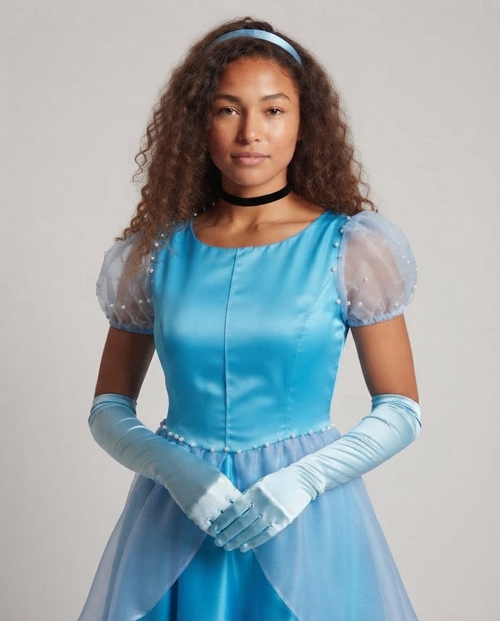 Damen märchenhaftes Ballkleid mit elegantem Überrock Echo Archiv