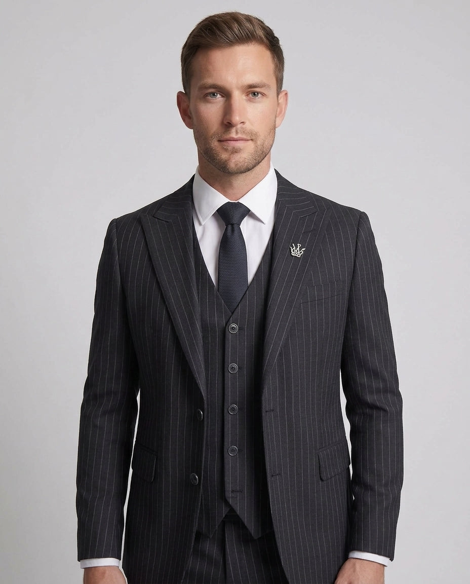 Eleganter und stilvoller Anzugjacke für Herren mit passender Hose Echoarchiv