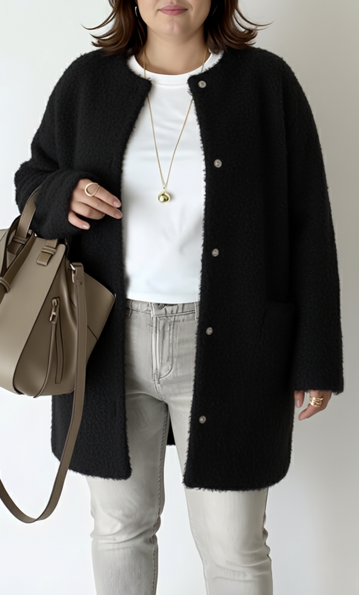 Damen Strick-Cardigan Elegant & Lockerer Schnitt - Große Größen