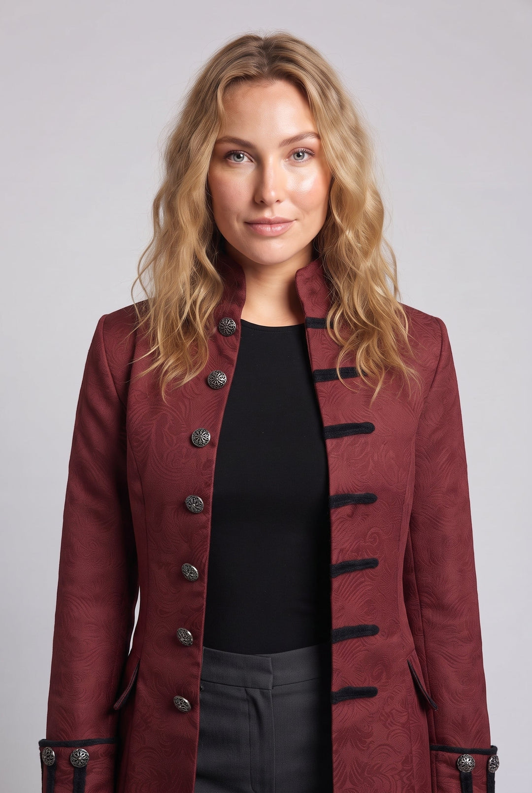 Damen eleganter Frack mit aufwändigem Jacquardmuster Echo Archiv