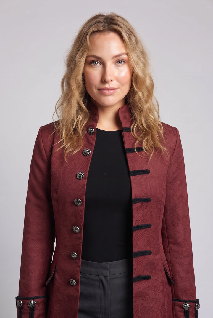 Damen eleganter Frack mit aufwändigem Jacquardmuster Echo Archiv