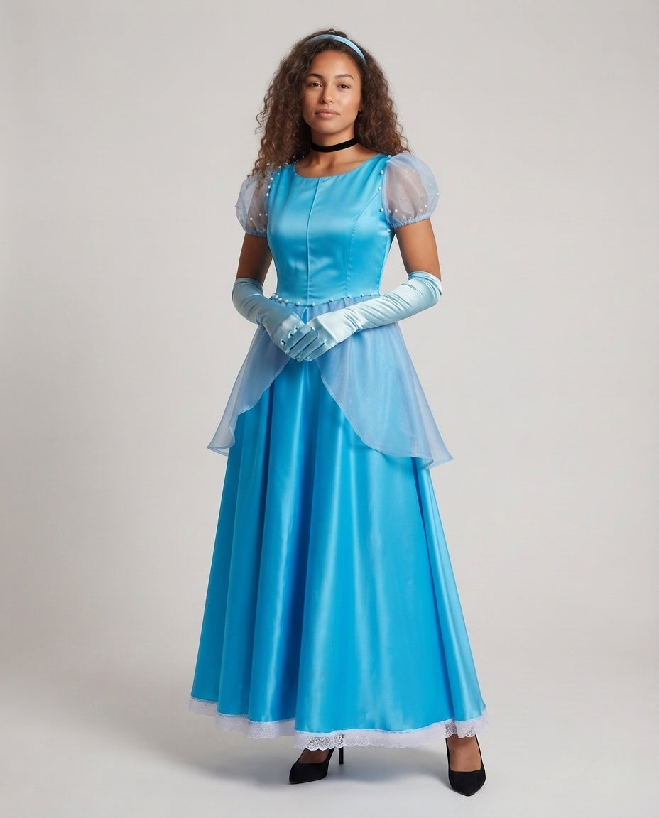 Damen märchenhaftes Ballkleid mit elegantem Überrock Echo Archiv