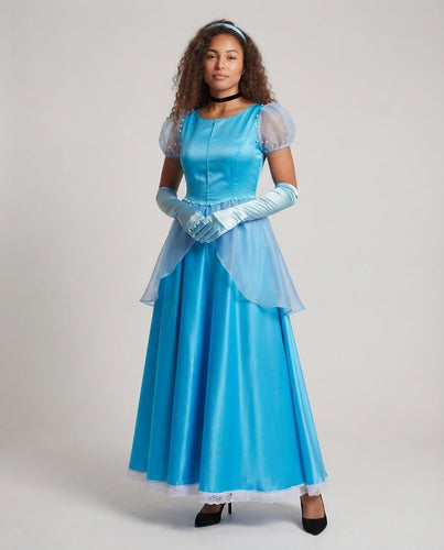 Damen märchenhaftes Ballkleid mit elegantem Überrock Echo Archiv