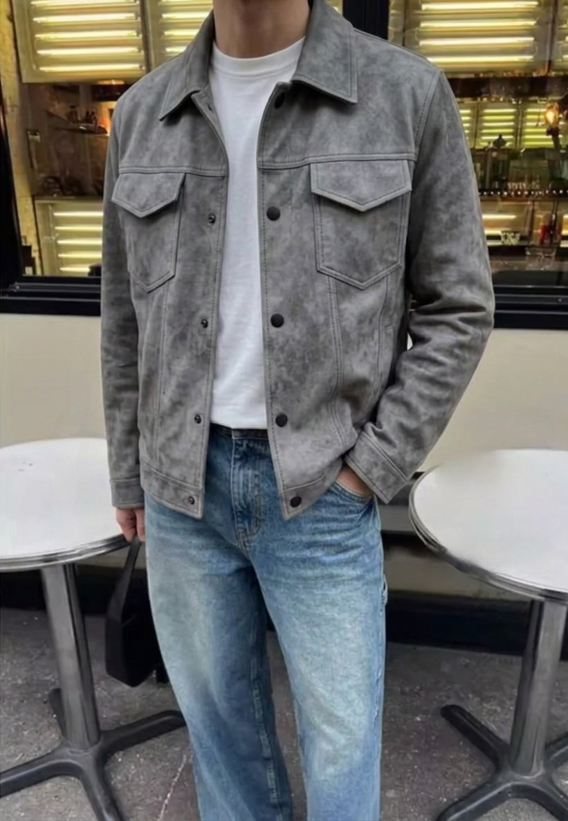 Vintage-Wildlederjacke – Célinea