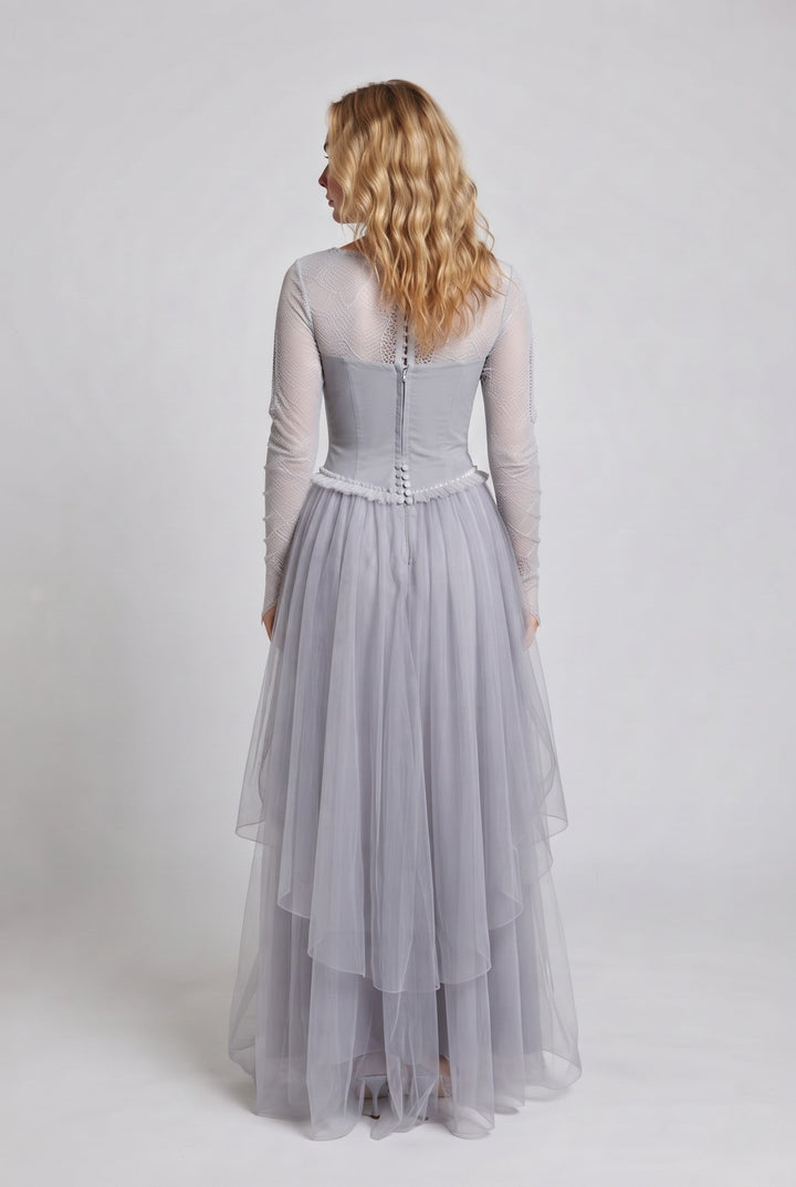 Frauen elegantes Hochzeitskleid Echo Archiv