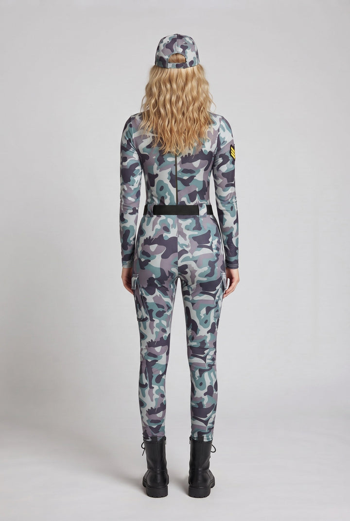 Damen Camo-Design Overall mit Reißverschluss Echo Archiv
