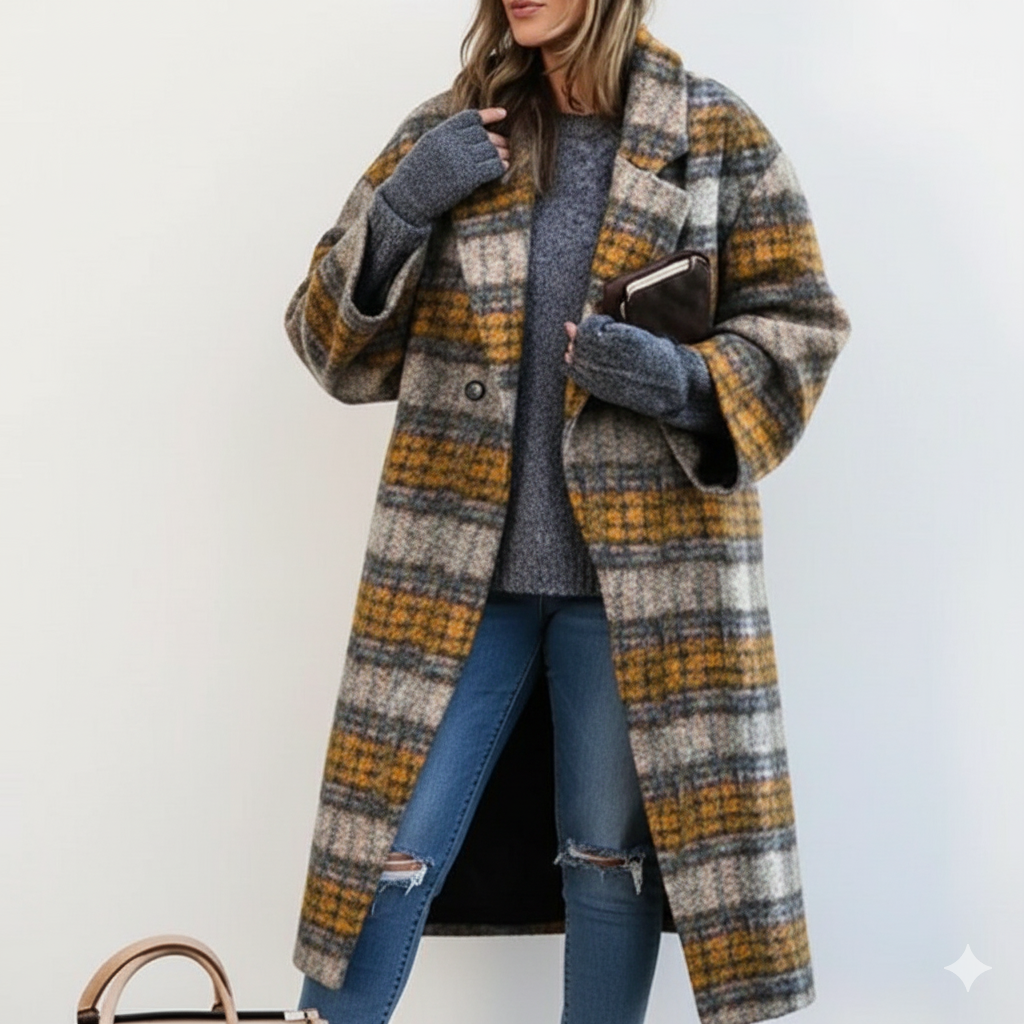 Damen Lange Wollmantel | Große Größen – Montévia