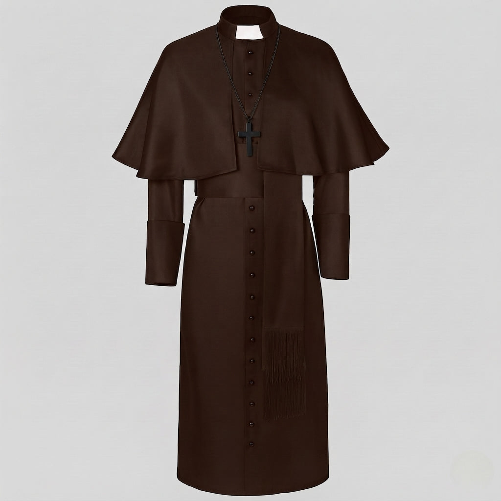 Damen Liturgisches Gewand mit eleganter Kragenpartie und stylischem Umhang Echo Archiv