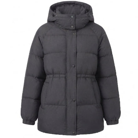 Damen Nan Kompakt Outdoor Daunenjacke mit hohem Kragen, Kinnschutz und elastischen Bündchen