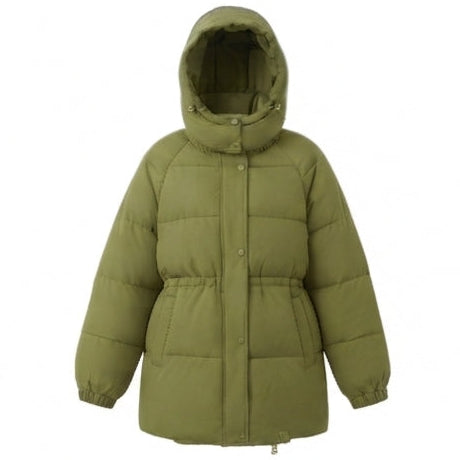 Damen Nan Kompakt Outdoor Daunenjacke mit hohem Kragen, Kinnschutz und elastischen Bündchen