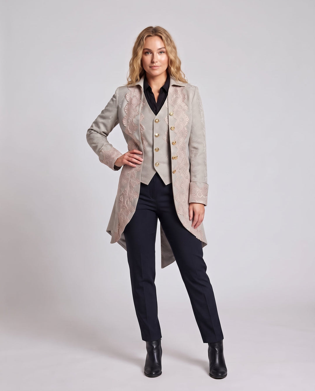 Frauen Elegant Echo Archiv Jacke mit opulenten Spitzenverzierungen Echo Archiv