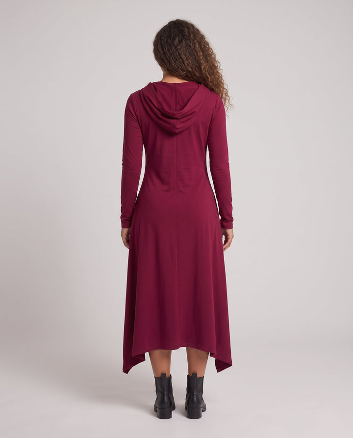 Damen Kapuzenkleid mit asymmetrischem Schnitt und eleganter Passform Echo Archiv