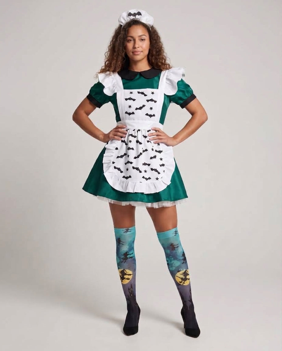 Damen Halloween-Kostüm mit verspielt-designter Schürze und eleganten Details Echo Archiv