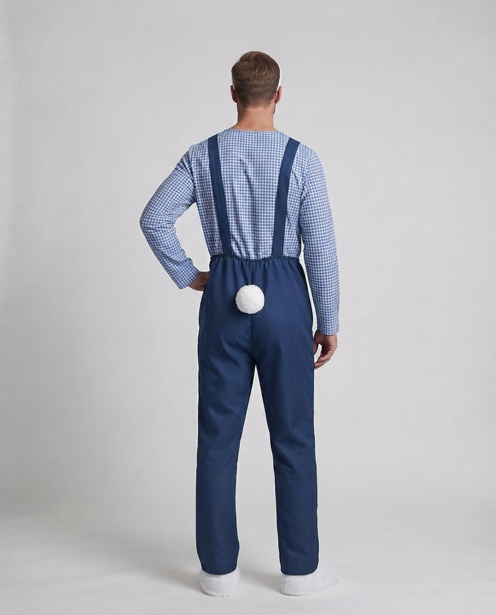 Herren Clownkostüm mit schickem Overall und lustigen Accessoires Echo Archiv