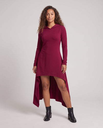 Damen Kapuzenkleid mit asymmetrischem Schnitt und eleganter Passform Echo Archiv