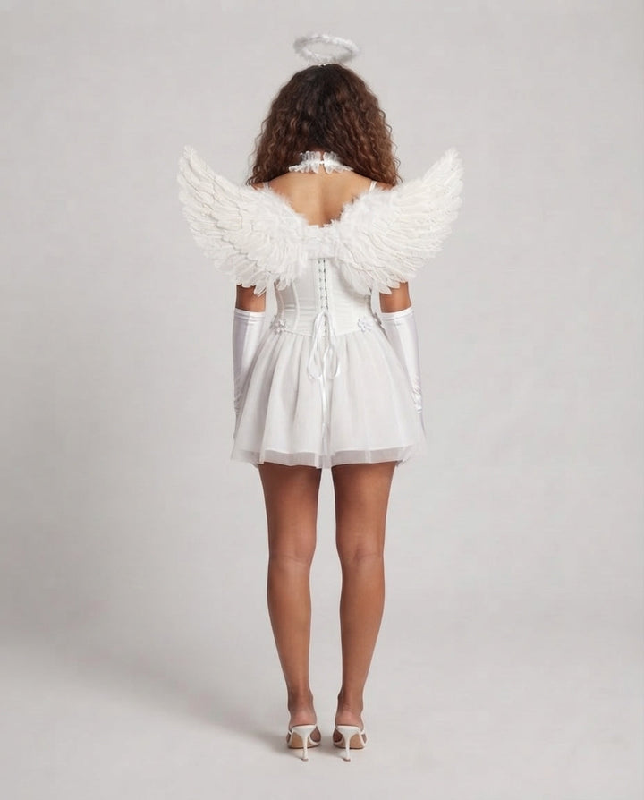 Damen Teufel Kostümkleid mit Flügeln und Accessoires Echo Archiv