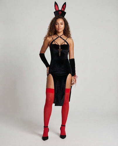 Damen Verspielt sexy Kleid mit Riemchendetail Echo Archiv
