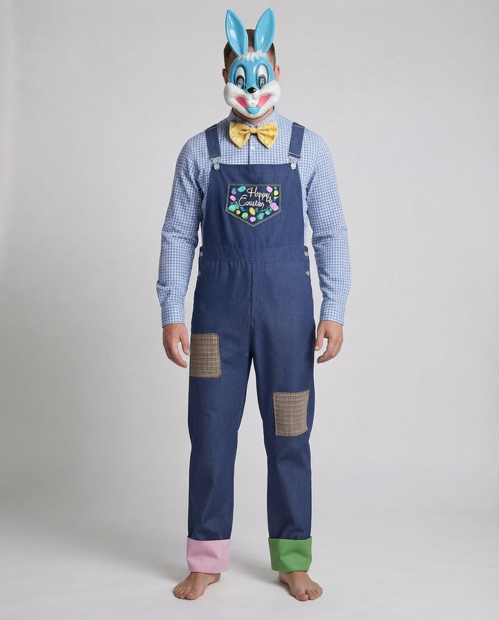 Herren Clownkostüm mit schickem Overall und lustigen Accessoires Echo Archiv