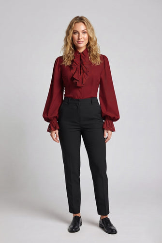 Damen Rüschbluse mit elegantem Kragenbereich Echo Archiv