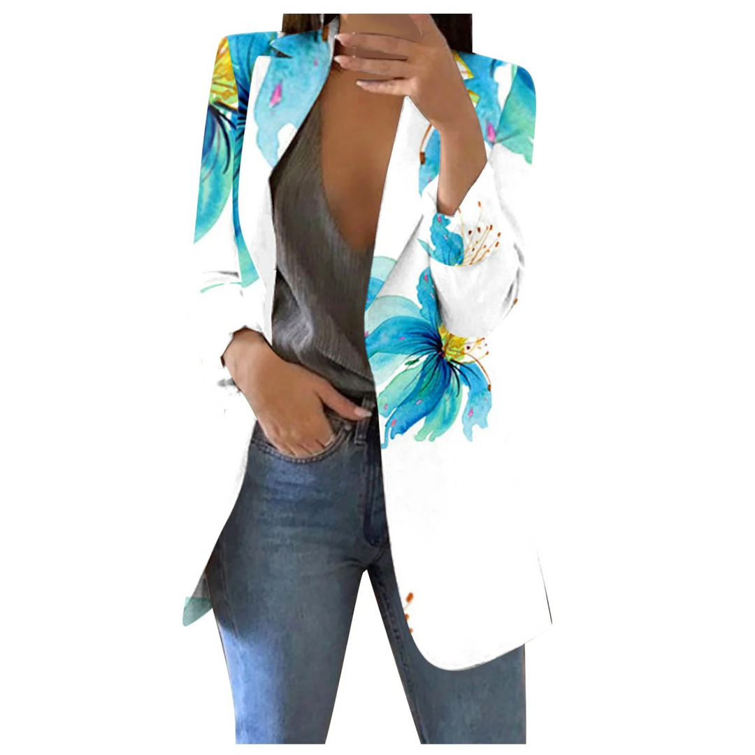 Echoarchiv | Bedruckte Damen-Cropped-Blazer