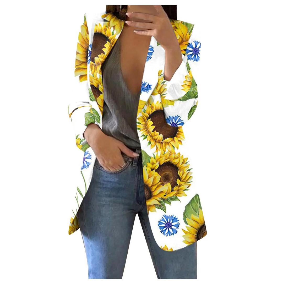 Echoarchiv | Bedruckte Damen-Cropped-Blazer