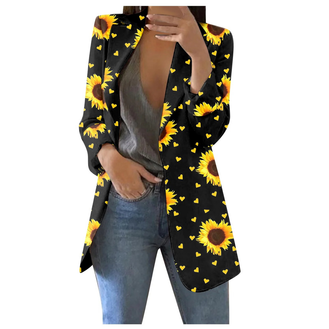 Echoarchiv | Bedruckte Damen-Cropped-Blazer