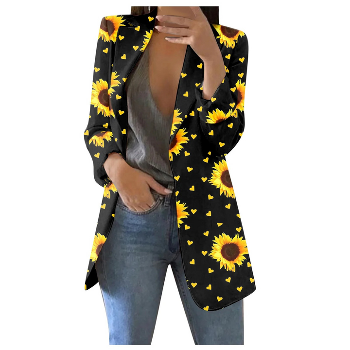 Echoarchiv | Bedruckte Damen-Cropped-Blazer