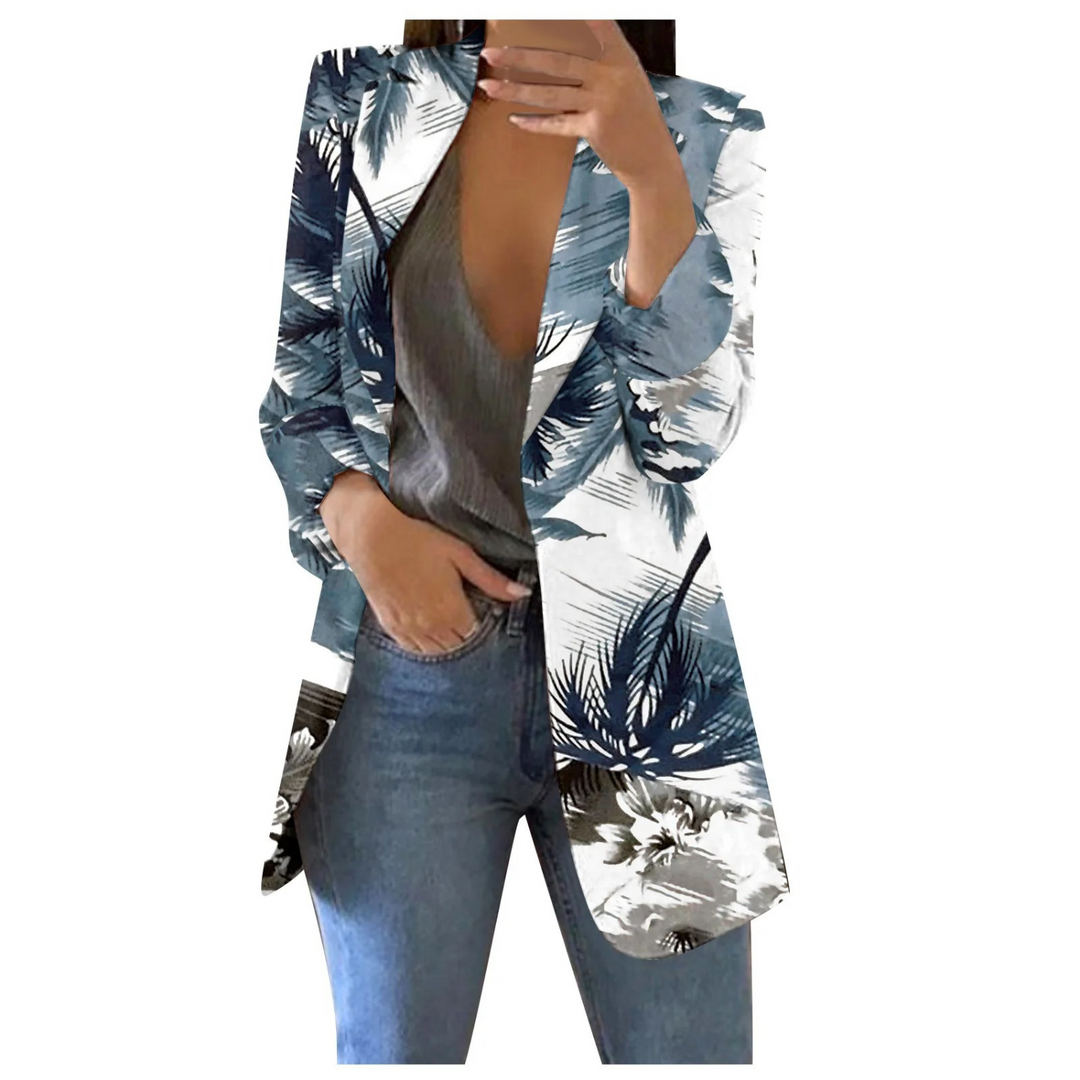 Echoarchiv | Bedruckte Damen-Cropped-Blazer