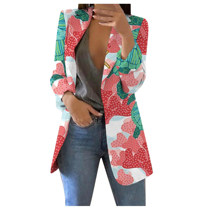 Echoarchiv | Bedruckte Damen-Cropped-Blazer