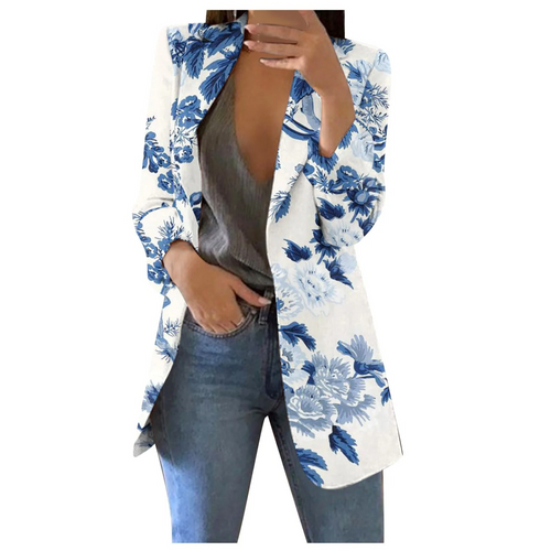 Echoarchiv | Bedruckte Damen-Cropped-Blazer