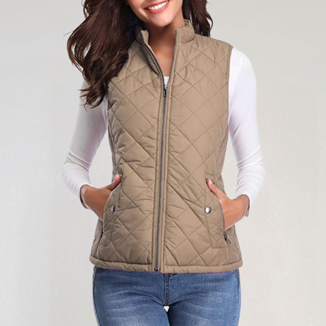 Echoarchiv | Damen Wattierte Bodywarmer mit Reißverschluss und Leichtem Design