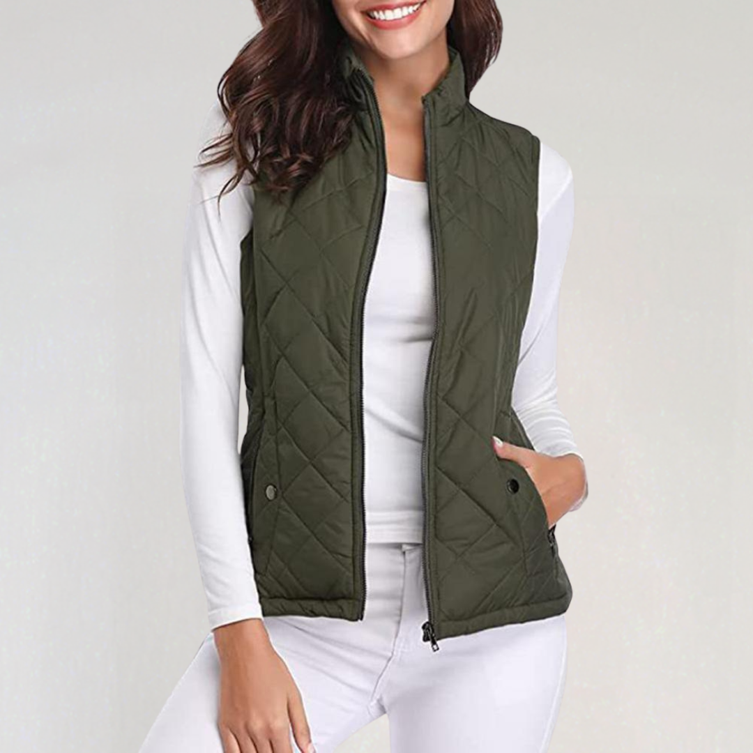 Echoarchiv | Damen Wattierte Bodywarmer mit Reißverschluss und Leichtem Design