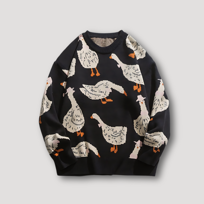 Echoarchiv | Pulli Grafik Gedruckt Gans Und Ente